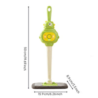 Light-up Toy Mop with Lights and Sounds Realistic Pretend Play Floor Mop Easy-to-Hold Toy Sweeper Singing for Children
