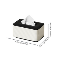 PU leather tissue box with remote holder
