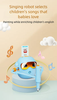 Companion Robot Drawing Toy for Kids, Educational Art Robot, ABS Plastic, Electric, for Export