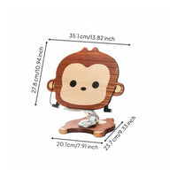 Wooden Monkey Book Stand Rotatable Cartoon Creature Reading Holder