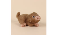 Dog Figurine with Fuzzy Compact Dog Figurine Cute Toy for Desk