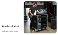 Rolling Audio Mixing Console Rack Mobile Design Aturntablistustable Audio Mixing Console Trolley Lockable Casters Padded Surface
