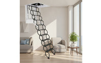 Motorized Retractable Attic Staircase Foldable Wall-Mounted Attic Stairs Collapsible Wall-Mounted Folding Stairs Indoor for Homeowners