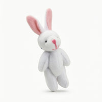 Small Stuffed Bunny with Hanging Cord Mini Bunny Keychain Pendant Embroidered Stuffed Pendant Cute for Keys