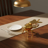 Bee Sugar Jar Lid and Spoon Bee Sugar Bowl Easy to Clean for Dining Table