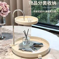 梳妆台装饰品摆件玄关钥匙收纳香水置物架化妆托盘桌面首饰收纳盒