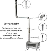 Portable Charcoal Stove with Chimney Pipe for Camping