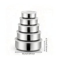 5 Pieces Nesting Food Containers with Lids Nested for Leftovers