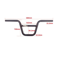BMX Handlebar 22.2mm Handlebar with Grips Ergonomic for Street Riding