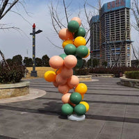 pvc气球拱门半拱门注底座装饰路引落地支架造型结婚生日商场开业