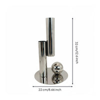 Metal Tube Vase Easy to Clean Stainless Steel Vase Stable Base Home Decor for Dining Table