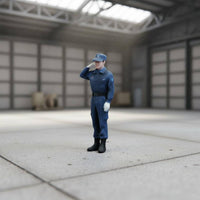 1/72 Scale Ground Crew Figurine High Intricacy Air Force Personnel Model