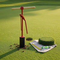 Golf Hole Wooden Handle Putting Green Hole Curved Rim