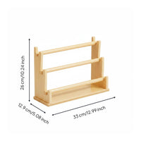 Solid Wood Tiered Bracelet Display Rack 2 Tier Wooden Jewelry Stand Multi-Purpose Desk Jewelry Organizer Tangle Tangle-Resistant for Vanity, Dresser