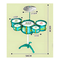 Children's Drum Set with cymbals Musical Drum Toy Set with Stool Interactive Instrument for Preschoolers
