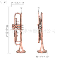 SLADE Bb Trumpet with Red Antique and Cyan Antique Finish