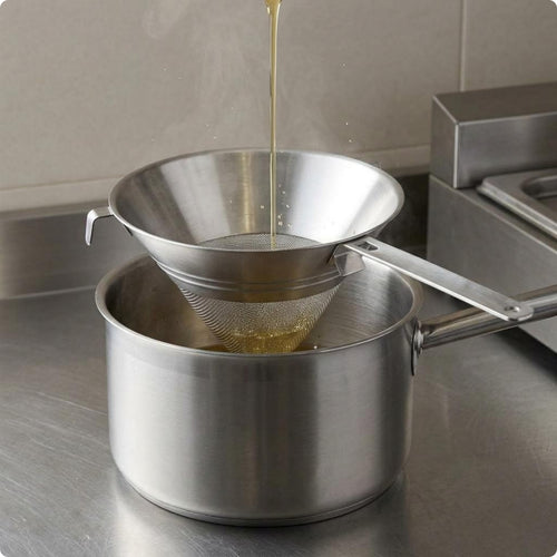 Stainless Steel Strainer Sleek Polished Finish Fine Mesh Strainer