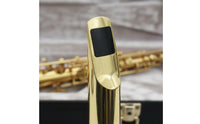 Gold Finish Tenor Sax Mouthpiece Set Easy to Install Tenor Sax Mouthpiece Fast Reactivity Music Instrument Accessory Bright Sound for Beginners, Practice, Performance
