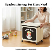 Foldable Wheeled container Foldable Household Storage Dustresistant for Closet, Parents