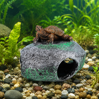 Resin Aquarium Ornament Cave, 13x11x10cm Betta Fish AccessoriesLooking Aquarium Shelter for Hiding, Terrarium Decoration