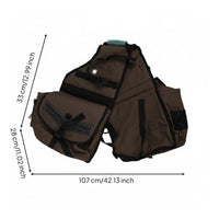 Horse Saddle Bag Lightweight Canvas Saddle Bag Multi Compartment Equestrian Gear for Equestrians