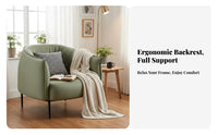 Lowsupport Tub Chair Comfortable rearrest Single Sofa Space-Saving dense Foam padding for Apartment Dwellers, Adults, Hotel