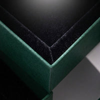 Creative Dark Green Jewelry Box with English Initials, Red Hot Style Gift Packaging Box with Lid and Base