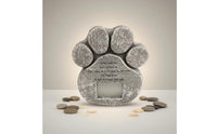 Pet Headstone Picture Frame Engraved Message Paw Print Memorial Stone