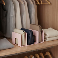 Bag Storage Divider Shelf Space Saving Bag Organizer Rack Multi-Purpose
