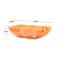 Mineral Fruit Tray Glossy Stone Decorative Bowl Multi-Functional Tabletop Display Tray for Centerpiece