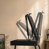 Aluminum Easel Box Multifunctional Portable Easel Box Tripod Design for Studio