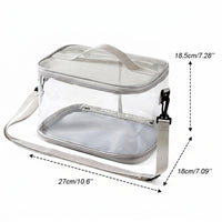 Pet Bird Carrier, Fully Transparent Outdoor Hand Bag with Standing Perch, Breathable Shoulder Bag for Parrot Travel, Parakeet Budgie Transport