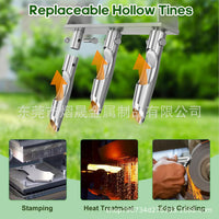 Cross-border Hot Sale Garden Tool Lawn Scarifier Aerator with Hollow Teeth for Yard Soil Care