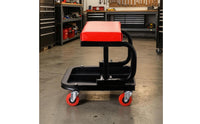 Rolling Workshop Stool Compact Storage Workshop Stool 300 Capacity Work Seating for Mechanics, Repair Shop