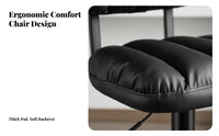 Adjustable Pedestal Stool With Backrest Counter Chair Padded padding for Adults