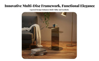 2 Pieces Round Pedestal Table Movable Round Pedestal Table Set Minimalist aesthetic
