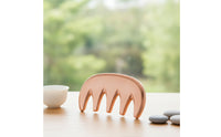 Curved Five-Tooth Massage Comb Portable Metal Massage Comb Lightweight Manual Scalp Massager Ergonomic