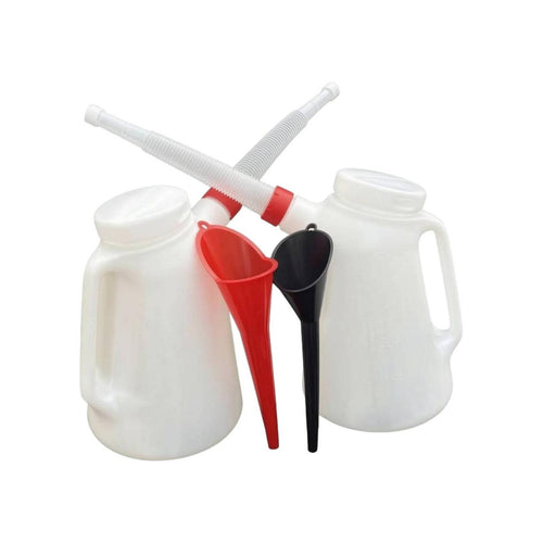 2 Pieces 5L Oil Measuring Jug Plastic 5 L Oil Jug Leak-Proof Seal for Workshop