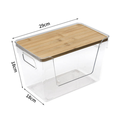 2 Pieces Clear Storage Box Space-Saving Clear Organizer Container Easy to Clean