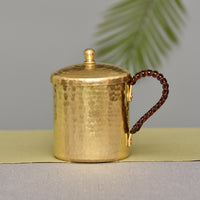 厂家直供纯紫铜加厚水杯泡茶杯黄铜冷水杯手工锤点铜制餐饮用具