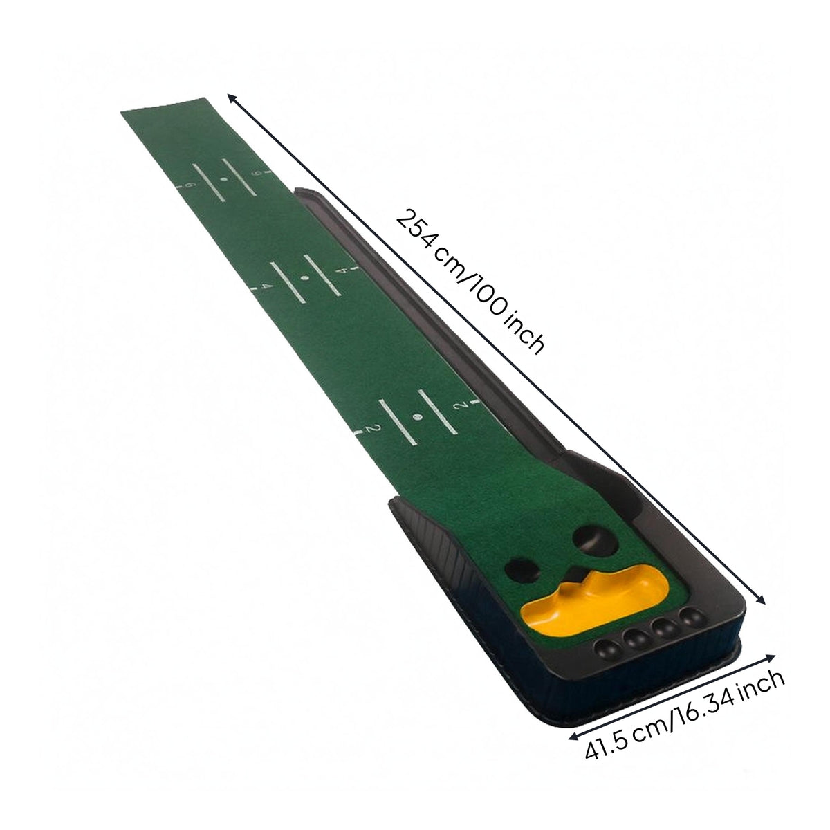 Alignment Markings Foldable Golf Putting Mat Target Holes Indoor Golf Practice Mat Bunker-Style Cup Area Sports Equipment Lightweight