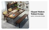 Multi-Purpose Black Walnut Desk Top Long-Lasting Solid Wood Tabletop Solid Wood Table Top for Woodworkers, Interior Designers, Office Workers, Bar, Restaurant, Workshop, Laundry Room