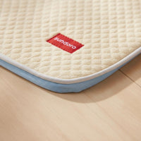 Four-Season Pet Sleeping Pad Water-Resistant-Resistant Pet Cooling Mat with Pillow Skin-Friendly Textile Cat Sleeping Pad with Bolster for Small Dogs