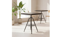 Sturdy Height Adjustable Table Stable Tripod Table with Shelf Long-Lasting Furniture Versatile for Bar