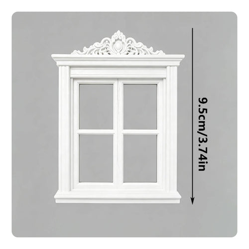 Classic Medieval Dollhouse Window Realistic Design Dollhouse Window