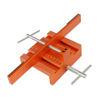 Cabinet Door Drilling Jig Orange Metal Body Cabinet Door Clamp Jig Hardware Tool Framed Cabinets Easy to Use