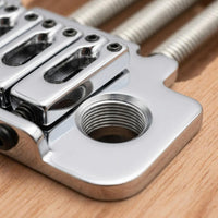 Chrome-Plated Stratocaster Bridge with Springs and Screws Double Tremolo Bridge Compact Electric Guitar Saddles Sturdy