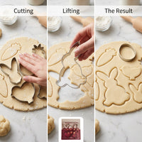 Stainless Steel Easter Cookie Rust-Resistant Fondant Sturdy Metal Batter Form for Home Cooks, Parents, Family Activities, Food Cooking, Kitchen