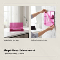 PVC Colored Acrylic Mirror Sheet, Organic Board, verdant, coral, Tea, 80x80mm