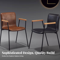 Utilitarian Design Armchair With Backrest Upholstered Armchair Minimalist Look Easy Assembly for Adults, Kitchen, Office